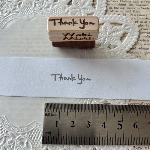 Thank you手描き文字はんこ(※受注製作)1枚目の画像