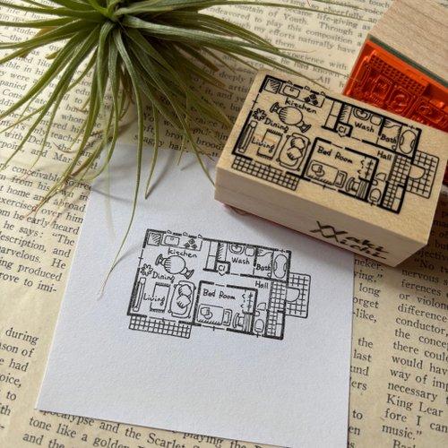 【ラバースタンプ】間取りパースはんこ