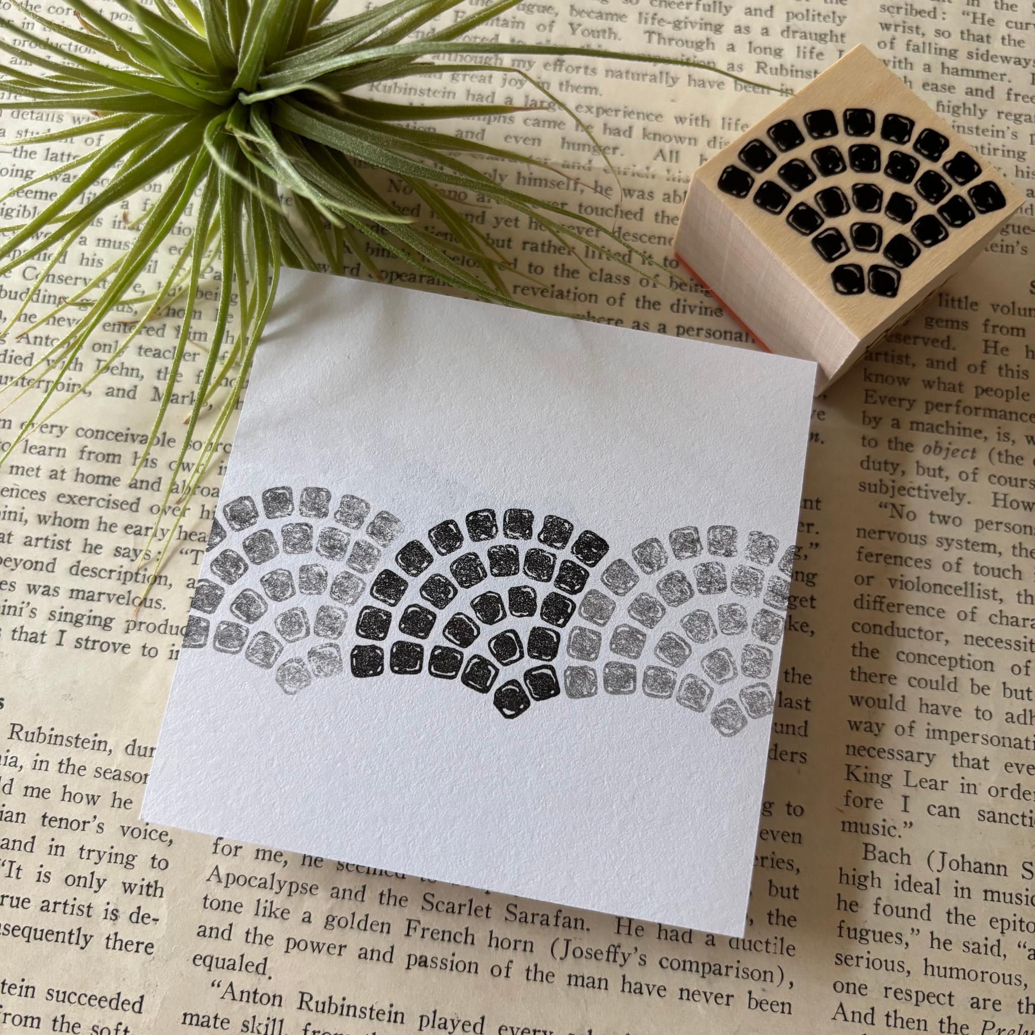 【ラバースタンプ】ノーマル石畳はんこ