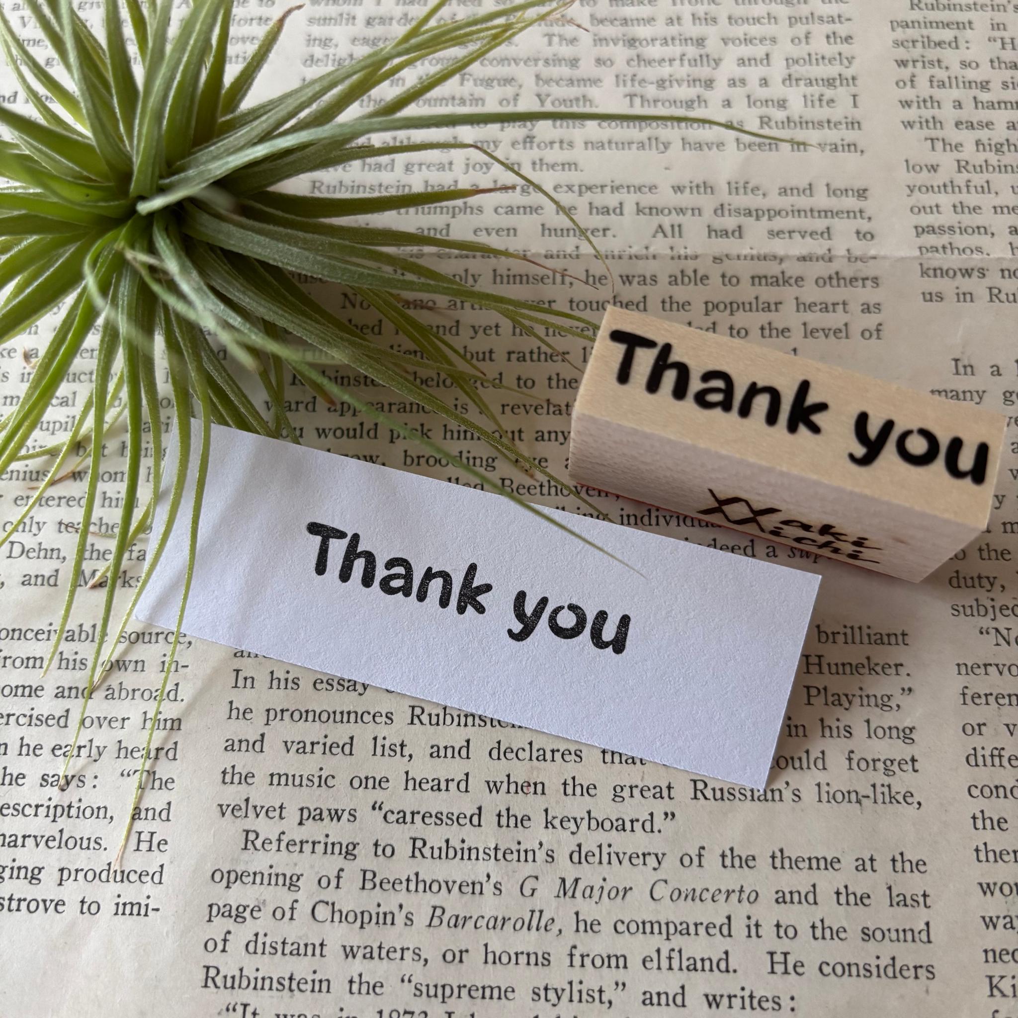 【ラバースタンプ】Thank youはんこ