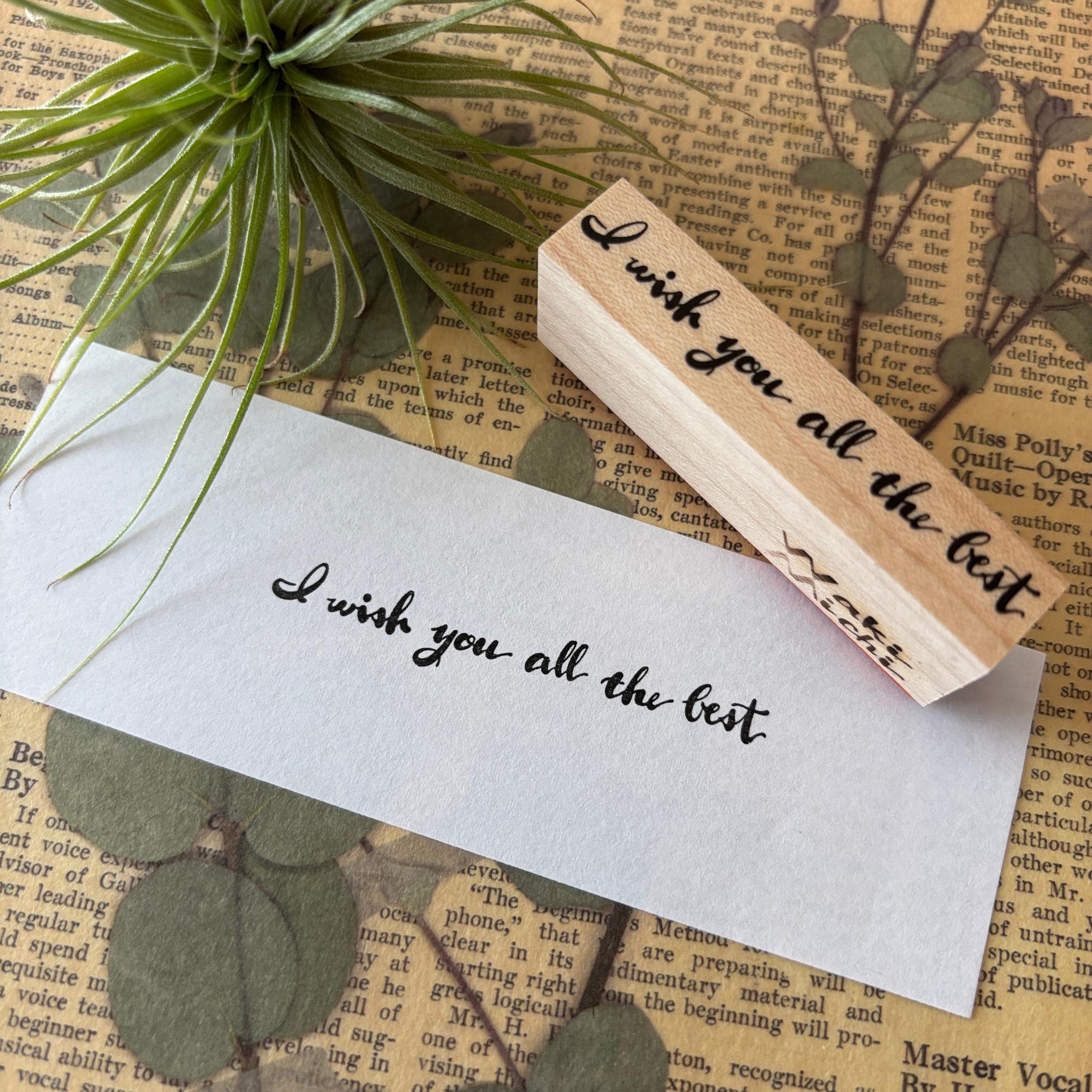 【ラバースタンプ】I wish you all the bestはんこ