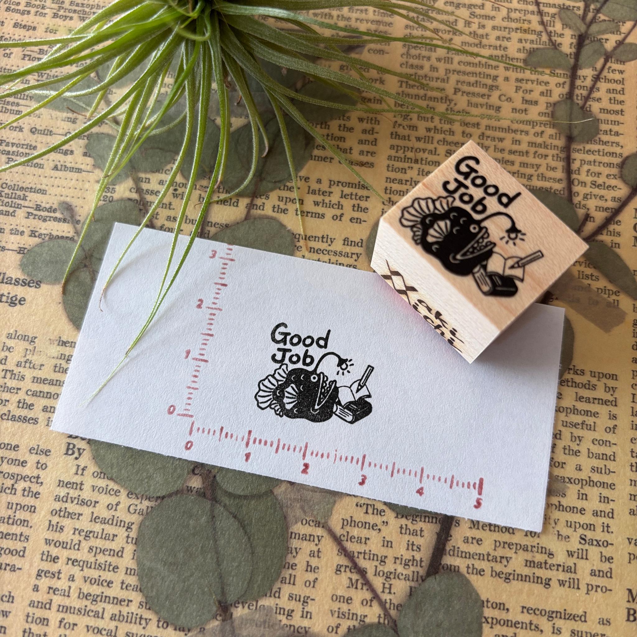 【ラバースタンプ】アンコウgoodjobはんこ