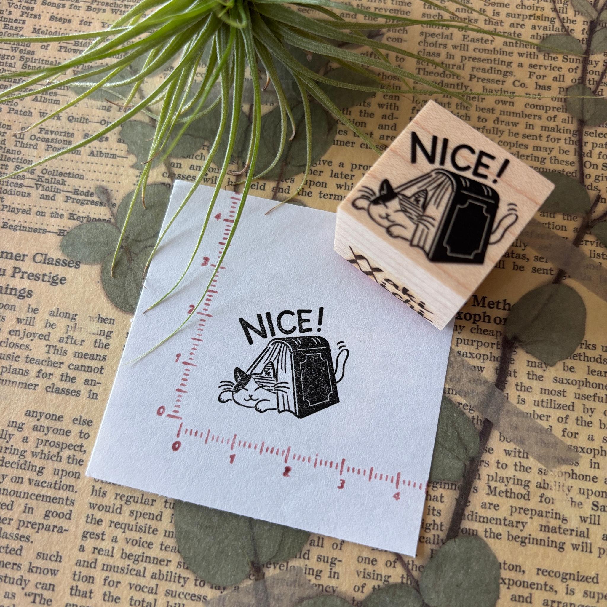 【ラバースタンプ】三毛猫NICEはんこ