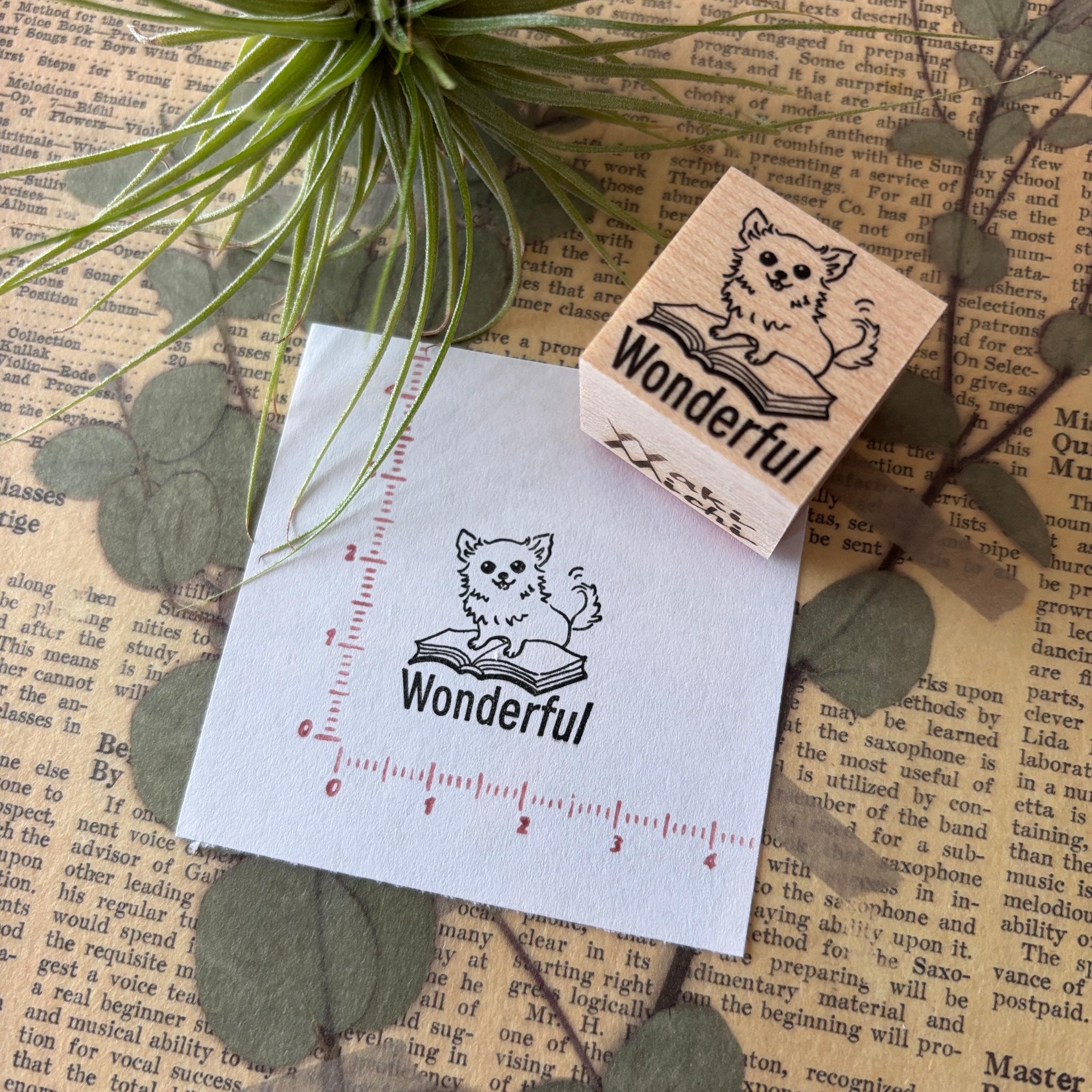 【ラバースタンプ】チワワwonderfulはんこ