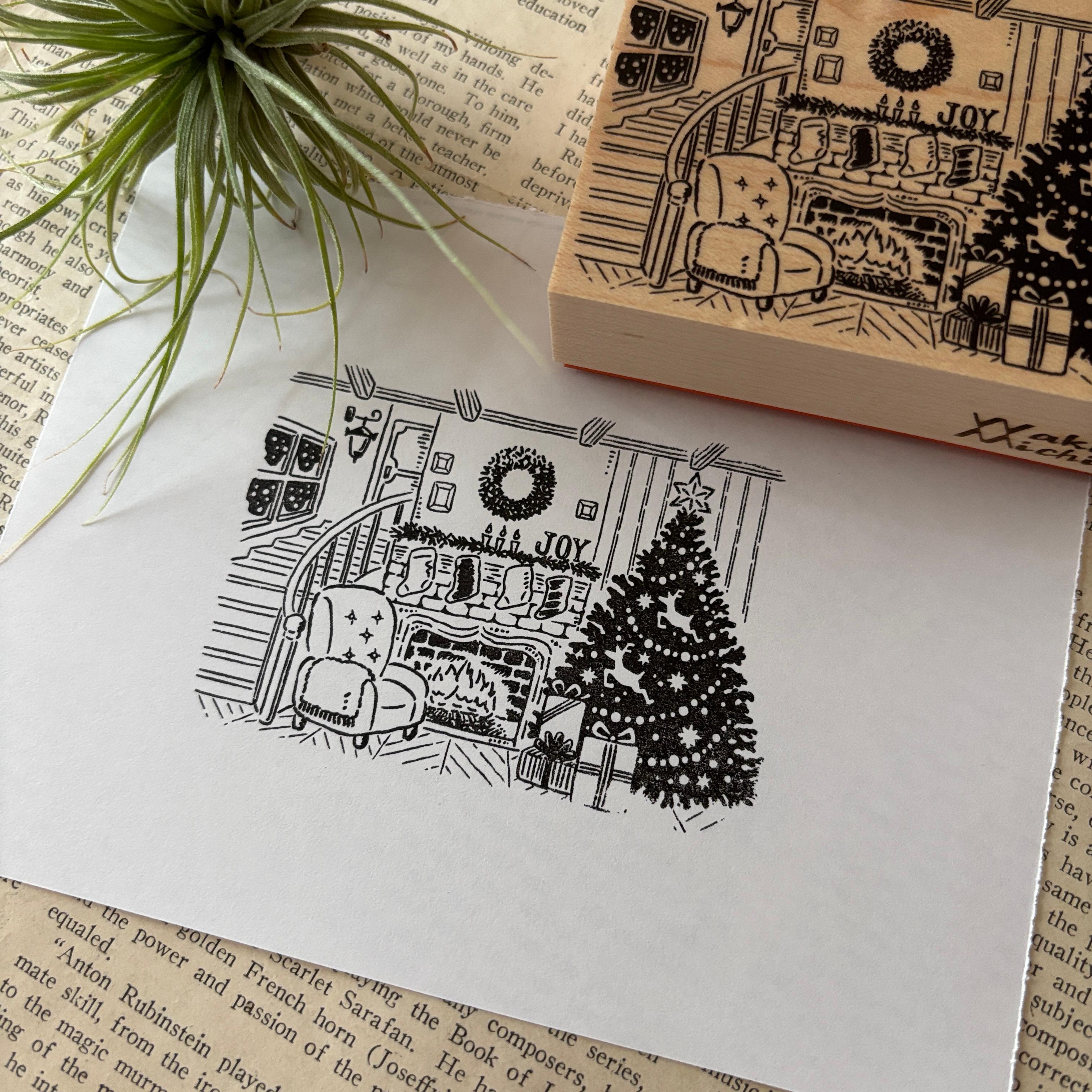 【ラバースタンプ】暖炉の部屋のはんこ1枚目の画像