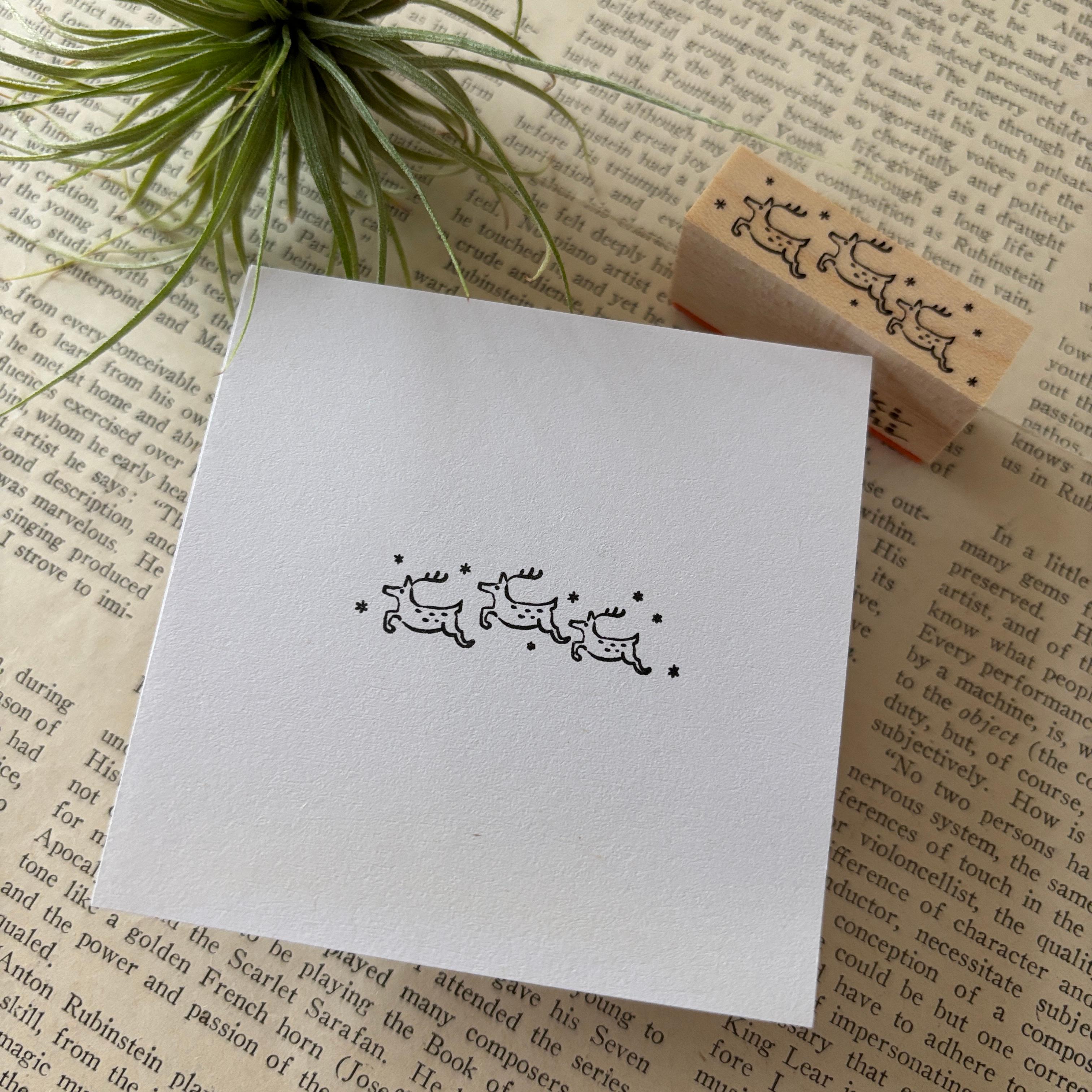 【ラバースタンプ】走るトナカイはんこ1枚目の画像