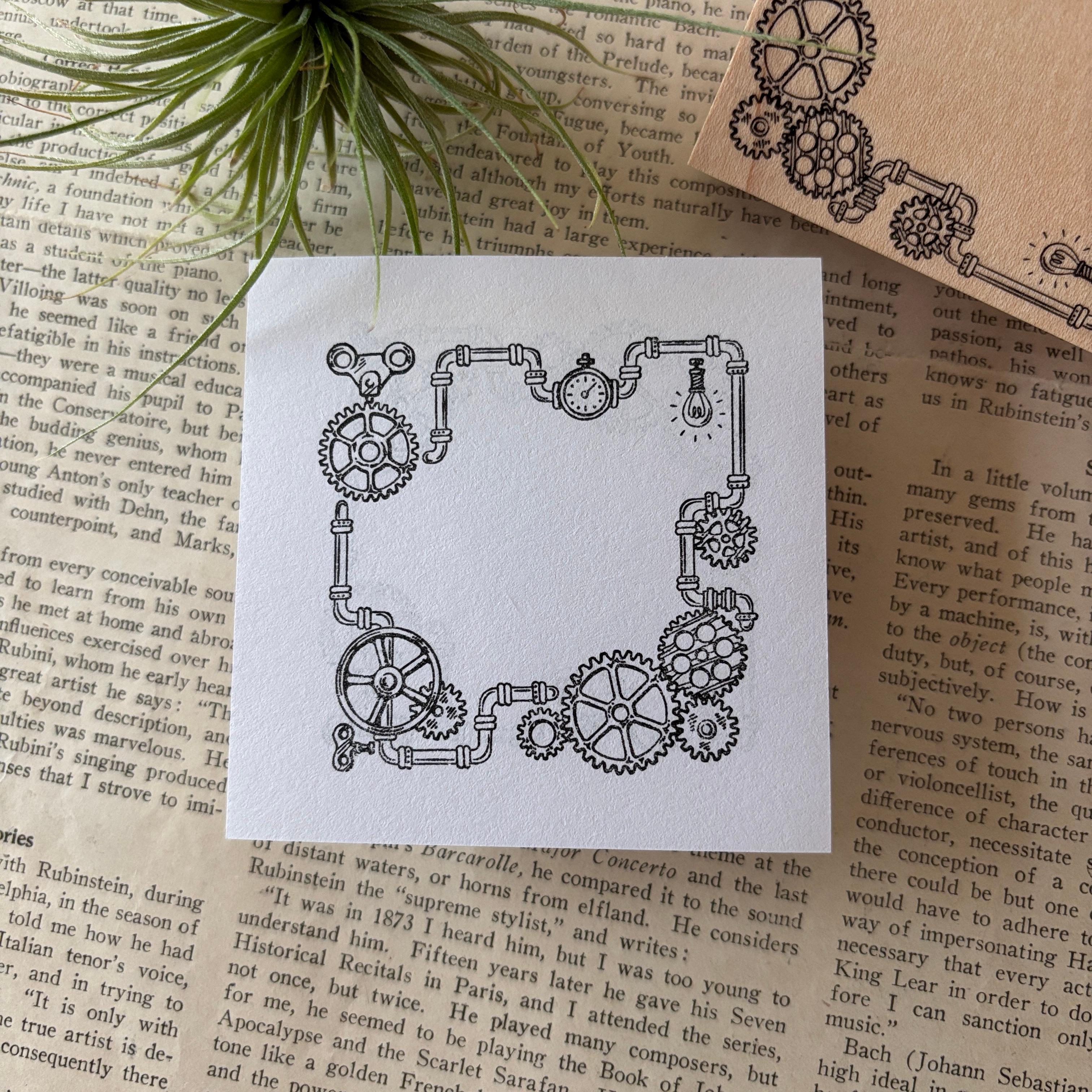 【ラバースタンプ】スチームパンク枠はんこ1枚目の画像