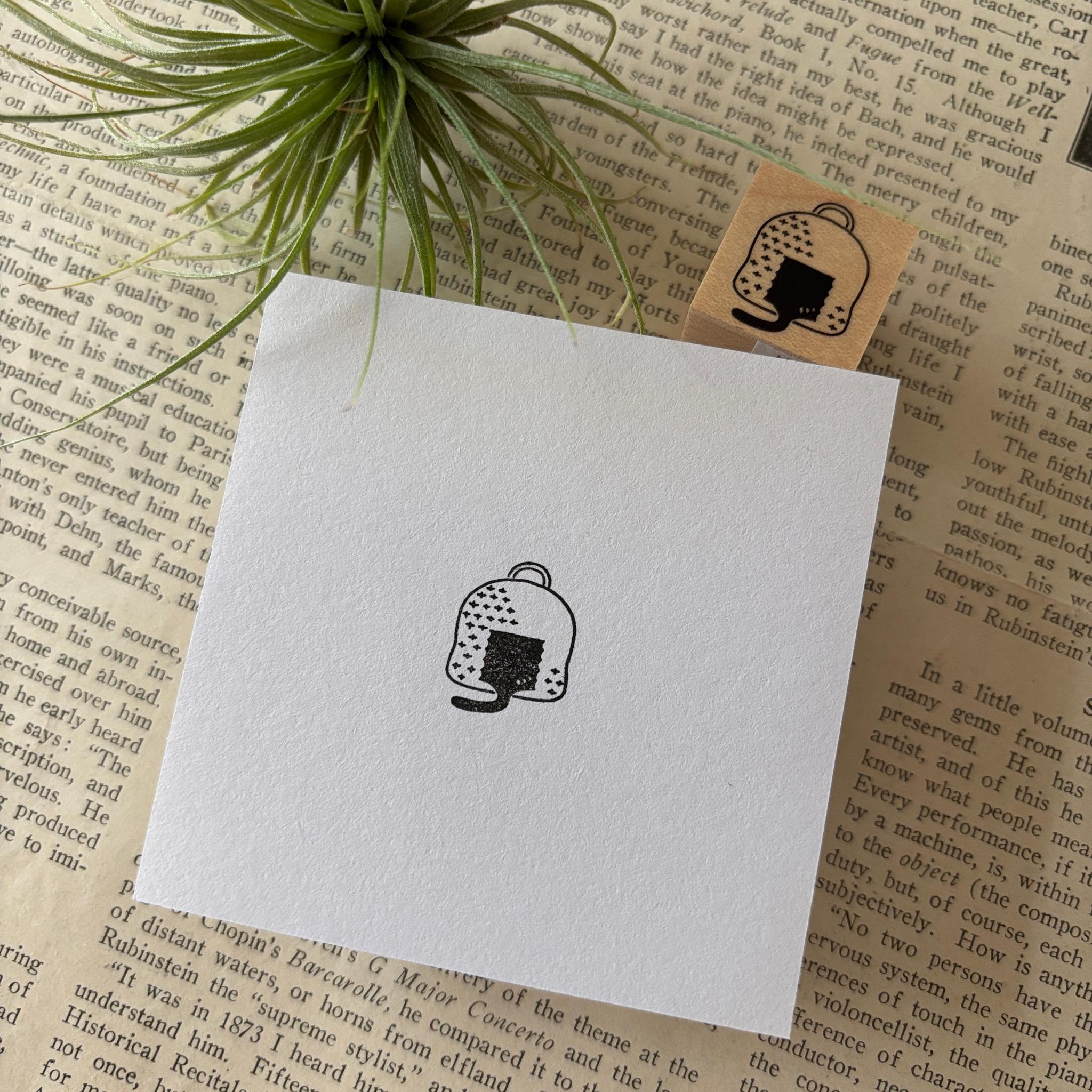 【ラバースタンプ】しっぽ猫ちぐらはんこ